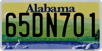 AL license plate 65DN701