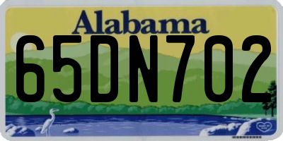 AL license plate 65DN702