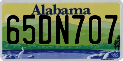 AL license plate 65DN707