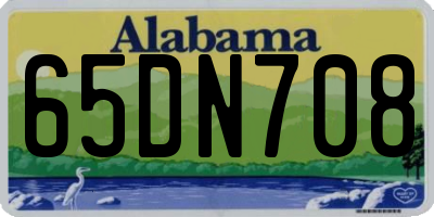 AL license plate 65DN708