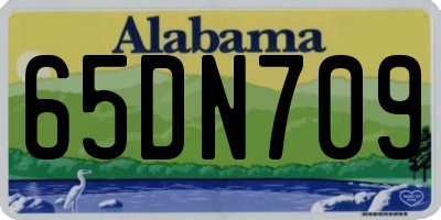 AL license plate 65DN709