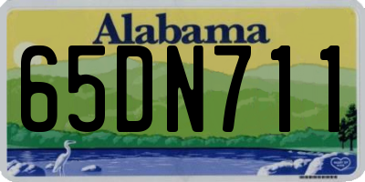 AL license plate 65DN711