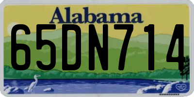 AL license plate 65DN714