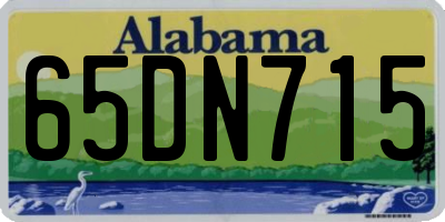AL license plate 65DN715