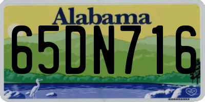 AL license plate 65DN716