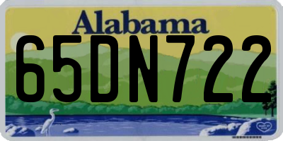 AL license plate 65DN722