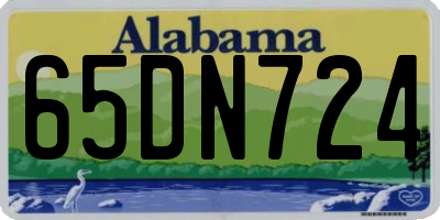 AL license plate 65DN724
