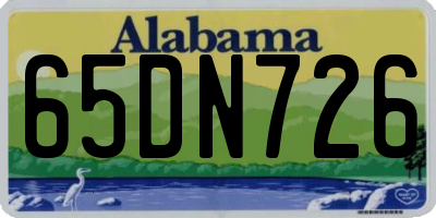 AL license plate 65DN726