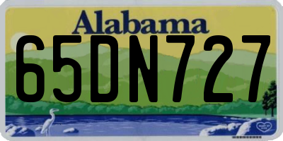 AL license plate 65DN727