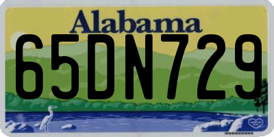 AL license plate 65DN729
