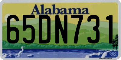 AL license plate 65DN731