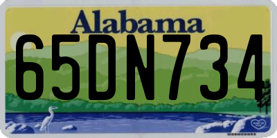 AL license plate 65DN734