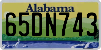 AL license plate 65DN743