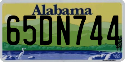 AL license plate 65DN744