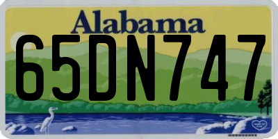 AL license plate 65DN747