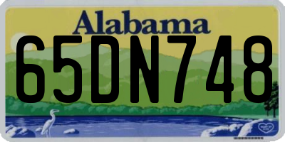 AL license plate 65DN748
