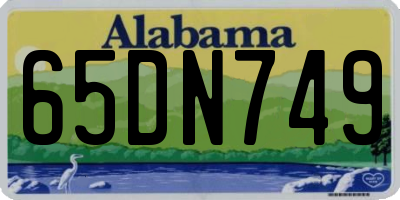 AL license plate 65DN749
