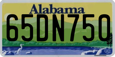 AL license plate 65DN750
