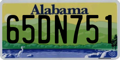 AL license plate 65DN751
