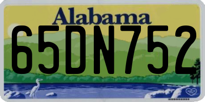 AL license plate 65DN752