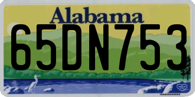 AL license plate 65DN753