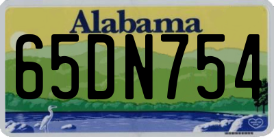 AL license plate 65DN754