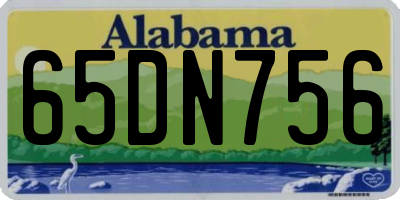 AL license plate 65DN756