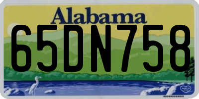 AL license plate 65DN758