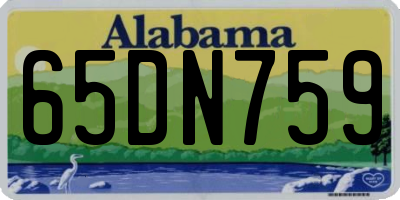 AL license plate 65DN759