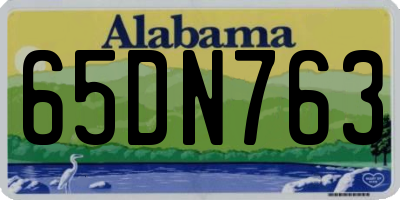 AL license plate 65DN763