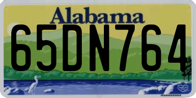AL license plate 65DN764