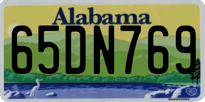 AL license plate 65DN769