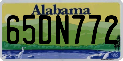 AL license plate 65DN772