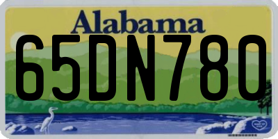 AL license plate 65DN780