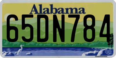 AL license plate 65DN784