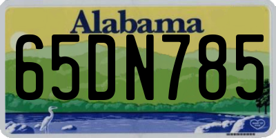 AL license plate 65DN785
