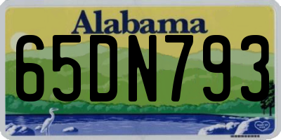 AL license plate 65DN793