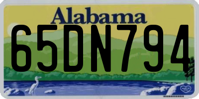 AL license plate 65DN794