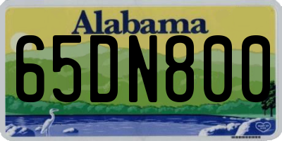 AL license plate 65DN800