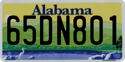 AL license plate 65DN801