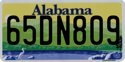AL license plate 65DN809