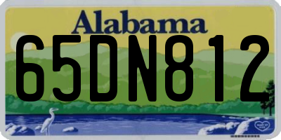 AL license plate 65DN812