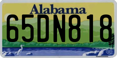AL license plate 65DN818