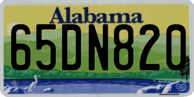 AL license plate 65DN820