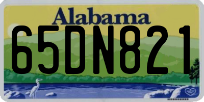 AL license plate 65DN821