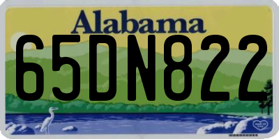 AL license plate 65DN822