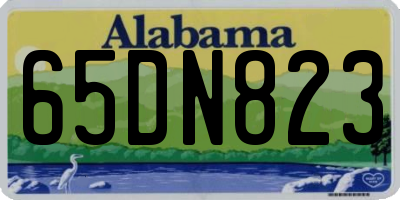 AL license plate 65DN823