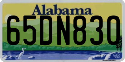 AL license plate 65DN830