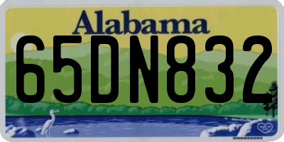 AL license plate 65DN832