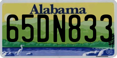 AL license plate 65DN833